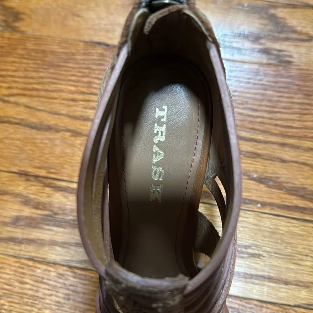 Trask Tan Wedges